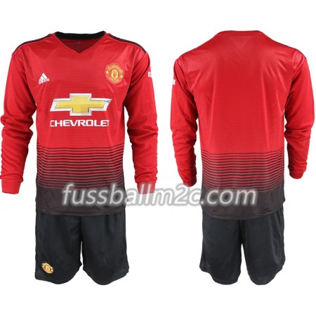 Fußballtrikots Manchester United Kinder Heim Trikotsatz 2018-2019 Langarm Fußballtrikots Manchester United Kinder Heim Trikotsatz 2018-2019 Langarm